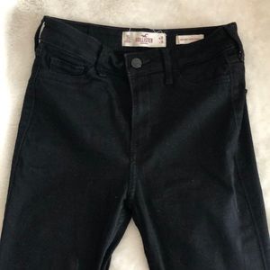 Black high rise super skinny jeans